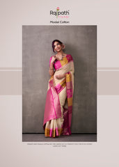 RajPath Fabric Sarees Collection Are Crafted With Breathability Cotton With Rainbow Weaving