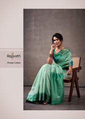 RajPath Fabric Sarees Collection Are Crafted With Breathability Cotton With Rainbow Weaving
