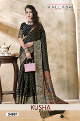 The Vallabhi Print Collection Features Exquisite Sarees Made From Premium Dola Silk