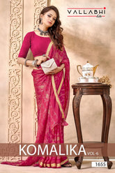 The Vallabhi Lite Collection Presents Sarees Made From Soft Moss Georgette abric With Bandhani Pattern