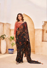 Stavan Sarees Crafted From Elegant Fancy Chiffon Fabric Offer A Lightweight And Graceful Drape