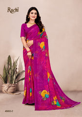 Ruchi Sarees Crafted From Chiffon Fabric Combine Traditional Artistry With Modern Elegance