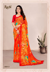 Ruchi Sarees Crafted From Chiffon Fabric Combine Traditional Artistry With Modern Elegance