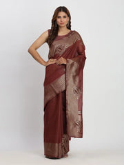 The ASTITA Saree Made From high-Quality Linen Cotton Combines Traditional Elegance