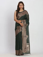 The ASTITA Saree Made From high-Quality Linen Cotton Combines Traditional Elegance