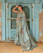 Bhumi Sarees Crafted From Pure Linen Showcase Intricate Floral Digital Prints