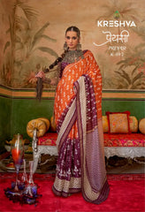 KRESHVA Sarees Crafted With Mercerized Sigma Silk Offer A Timeless Traditional Design
