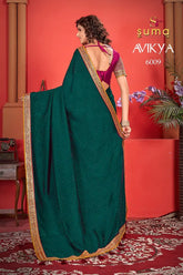 Suma Designer Sarees Crafted With Exquisite Vichitra Fabric Offer A Unique Blend Of Elegance