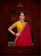 SUMA Designer Sarees Showcase Luxurious Heavy Vichitra Fabric Embellished With Intricate Blooming Patterns