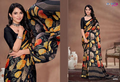 The Vipul Sareein Satin Silk Combines Traditional Craftsmanship With A Lustrous Smooth Fabric