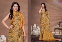 The Vipul Sareein Satin Silk Combines Traditional Craftsmanship With A Lustrous Smooth Fabric