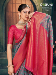 GOBUNI Sarees With Zari Silk Showcase Exquisite Craftsmanship Through Their Detailed Zari