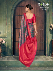 GOBUNI Sarees With Zari Silk Showcase Exquisite Craftsmanship Through Their Detailed Zari