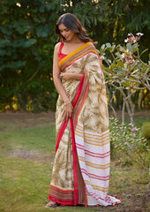 SR Sarees Made From Pure Linen Offer A Blend Of Traditional Elegance And Modern Comfort