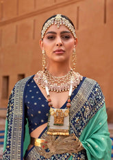 TRIRATH Sarees Showcase Premium mercerized sigma silk, known for its smooth texture