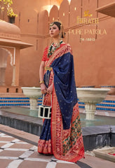 TRIRATH Sarees Showcase Premium mercerized sigma silk, known for its smooth texture