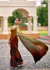 S.R Sarees Showcase Exquisite Craftsmanship With A Swarovski Border That Enhances The Saree’s Elegance