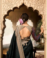 Kira Sarees Feature Luxurious Soft Banarasi Silk Fabric Renowned For Its Rich Texture And Elegant Sheen