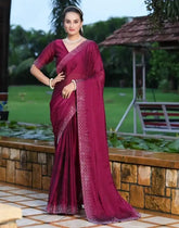Suma Designer Sarees Showcase Intricate Rangoli And Swarovski Detailing On The Saree And Border