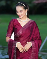 Suma Designer Sarees Showcase Intricate Rangoli And Swarovski Detailing On The Saree And Border