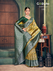 Gobuni Sarees Crafted With Zari Silk Blend Traditional Artistry And Luxurious Fabric Offering A Rich Texture