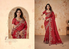 Mahotsav Sarees Crafted From Crepe Satin Silk Offer A Luxurious Drape Combined With A Smooth