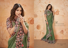 Mahotsav Sarees Crafted From Crepe Satin Silk Offer A Luxurious Drape Combined With A Smooth