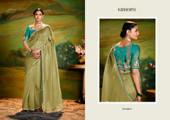 Kimora Sarees Crafted From Delicate Tissue Organza Feature Intricate Embroidery With Butti Or Border
