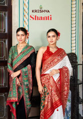 KRESHVA Sarees Combine The Lightweight Elegance Of Georgette Fabric With The Intricate Artistry