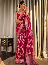 KASTURI TRENDZ Elegant Floral Embroidered Silk Saree Collection