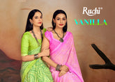 Ruchi Chiffon Saree Features A Delicate Chiffon Fabric Enhanced With A Border Embellished With Crystal