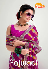 Stavan Sarees Feature A Silky Fabric That Drapes Gracefully Providing Both Comfort And Elegance