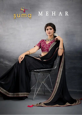 Suma Designer Sarees Crafted From Premium Star Georgette Fabric Offer A Luxurious Drape