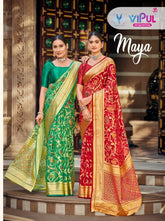 Vipul Brasso Sarees Offer Crafted With Intricate Brasso Work