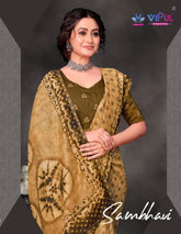 Vipul Cotton Sarees With Breathable Cotton Fabric And Mulitple Vibrant Color