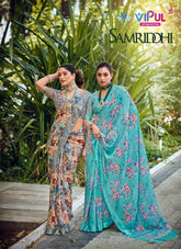 Vipul Dal Mos Crafted Sarees With Vibrant Color Of Sarees