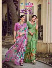Vipul Wetless Frabic Saree With Vibrant Sarees And Lightweight Frabic
