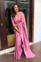 Beautifull Baby Pink  Rich  Pallu  Saree