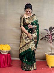 Green Banarasi Silk Saree