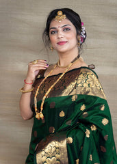 Green Banarasi Silk Saree