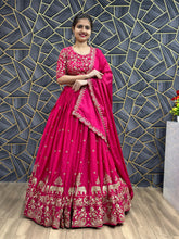 Designer Bollywood Chinon Silk Heavy Embroidery Work Lehenga