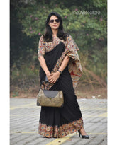 Soft Chanderi Cotton With Digital Print Work Kalamkari Saree