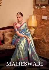 RajPath Fabrics Sarees Crafted With Tissue Silk Offer A Delicate Blend Of Elegance And Comfort