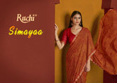 The Ruchi Chiffon Saree With An Attached Border Combines Delicate Fabric With Expert Tailoring