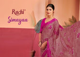 Ruchi Chiffon Saree With An Attached Border Combines Delicate Fabric With Seamless Design