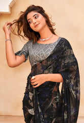 Stavan Sarees Crafted From Elegant Fancy Chiffon Fabric Offer A Lightweight And Graceful Drape