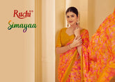 Ruchi Chiffon Saree With An Attached Border Combines Delicate Craftsmanship