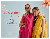 The MONO.POLEY Saree Features Premium Viscose Mul Fabric Known For Its Lightweight And Smooth Texture