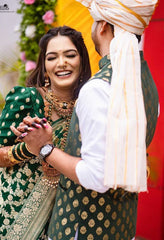 Green Zari Work Banarasi Silk Saree