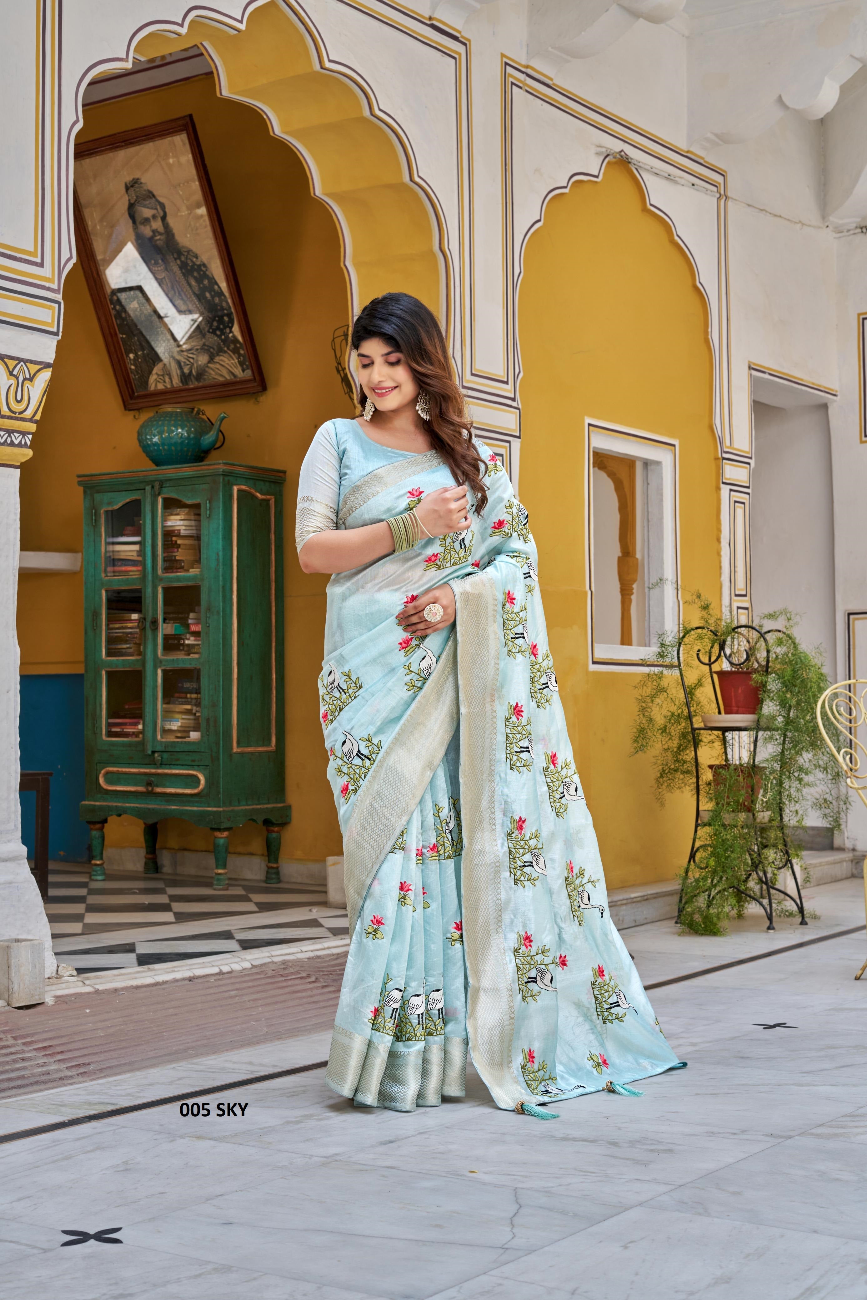 Siya Creation Saree Are Crafted With High Quality Of Kota Crystal And Thread Work